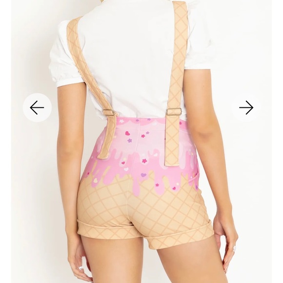 CHEER BEAR ICE CREAM SHORT EARVERALLS XS NWOT BLACKMILK BM BLACK MILK BEAR - Picture 5 of 9